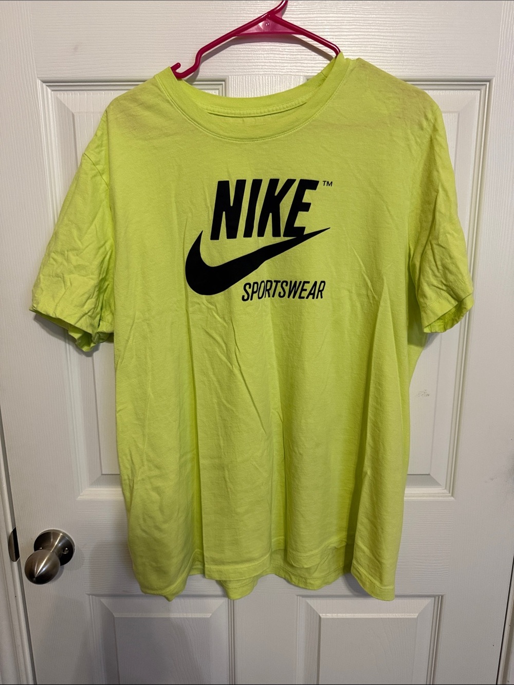 Men’s Nike Neon Green Sportswear Logo Short Sleeve Tee